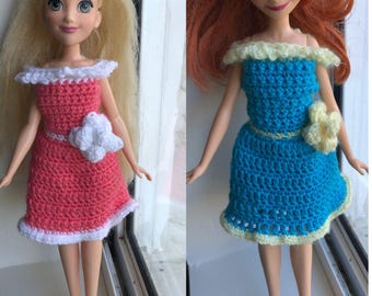 Barbie Kleid Häkelanleitung mit Blume (PDF-Muster) Digital Download