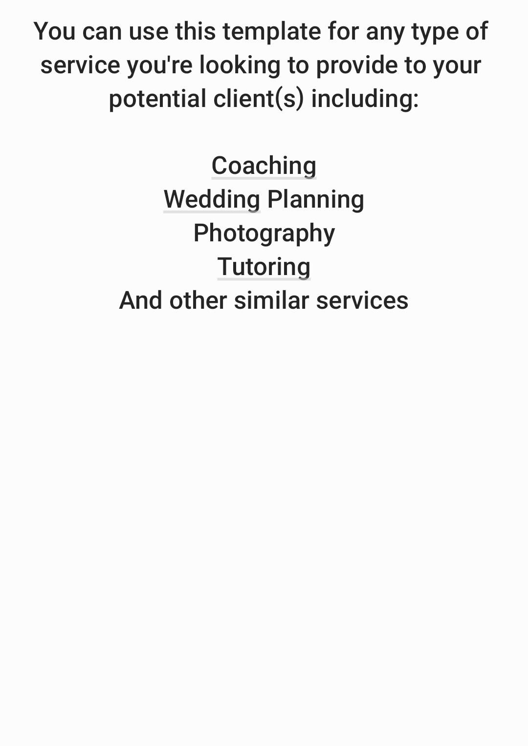 General Service Agreement Template Etsy