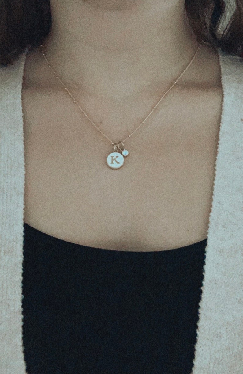 24k Gold Initial Necklace