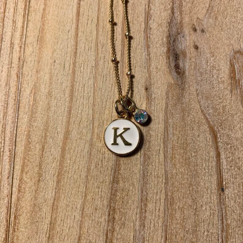 24k Gold Initial Necklace