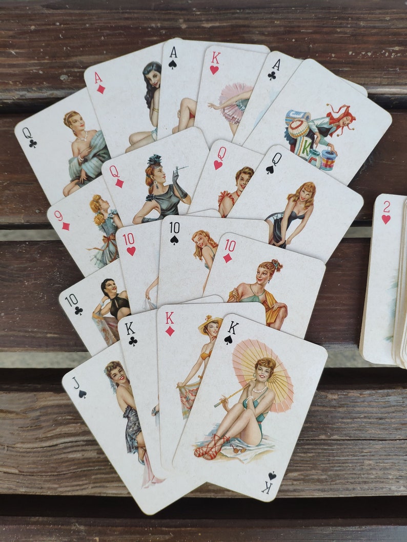 Erotic playing cards Playboy Nude girls ladies Set of 55 cards image 2.