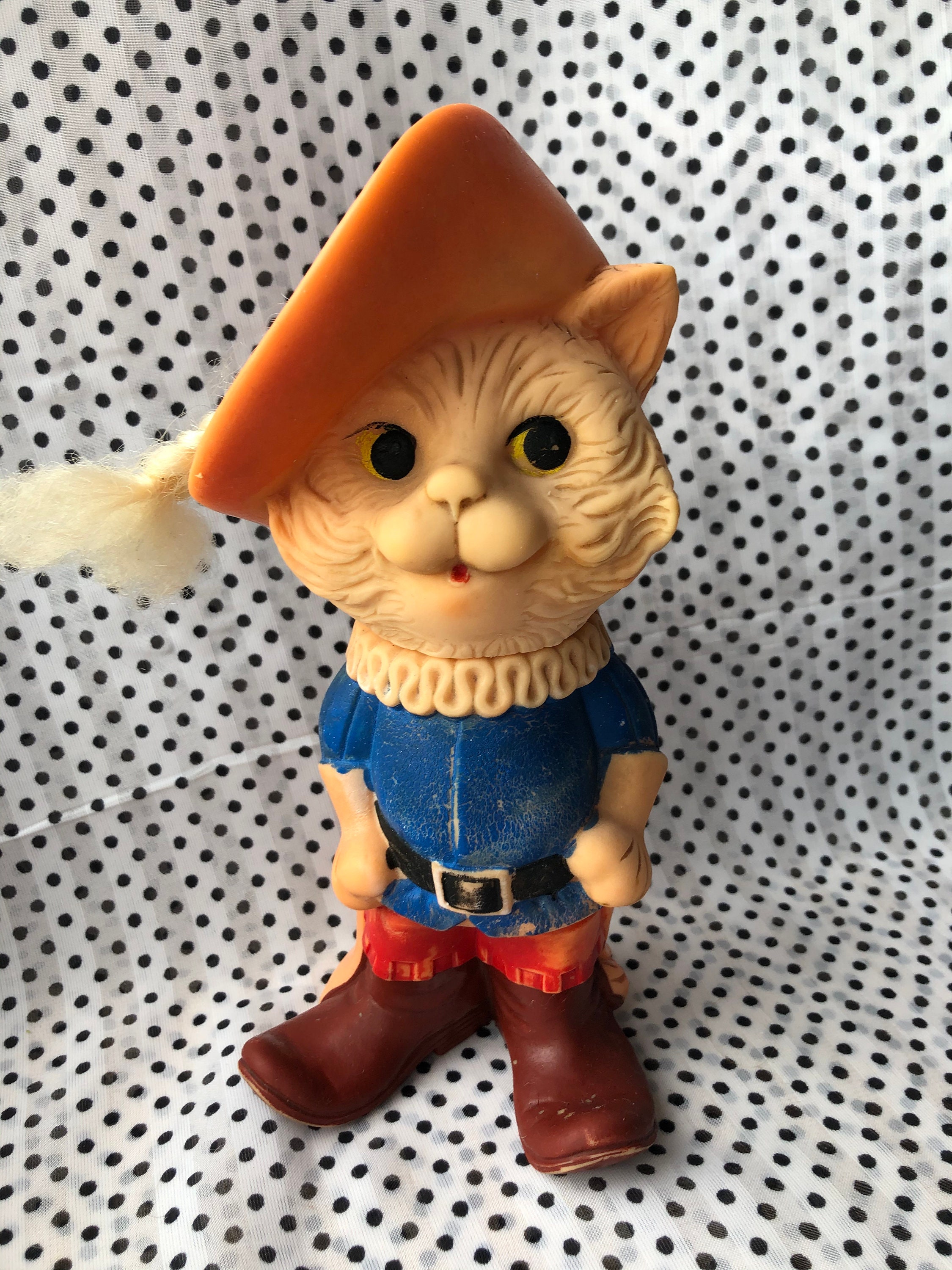 Cat vintage Puss in Boots Rubber Toy USSR Old Toys Cat in Etsy