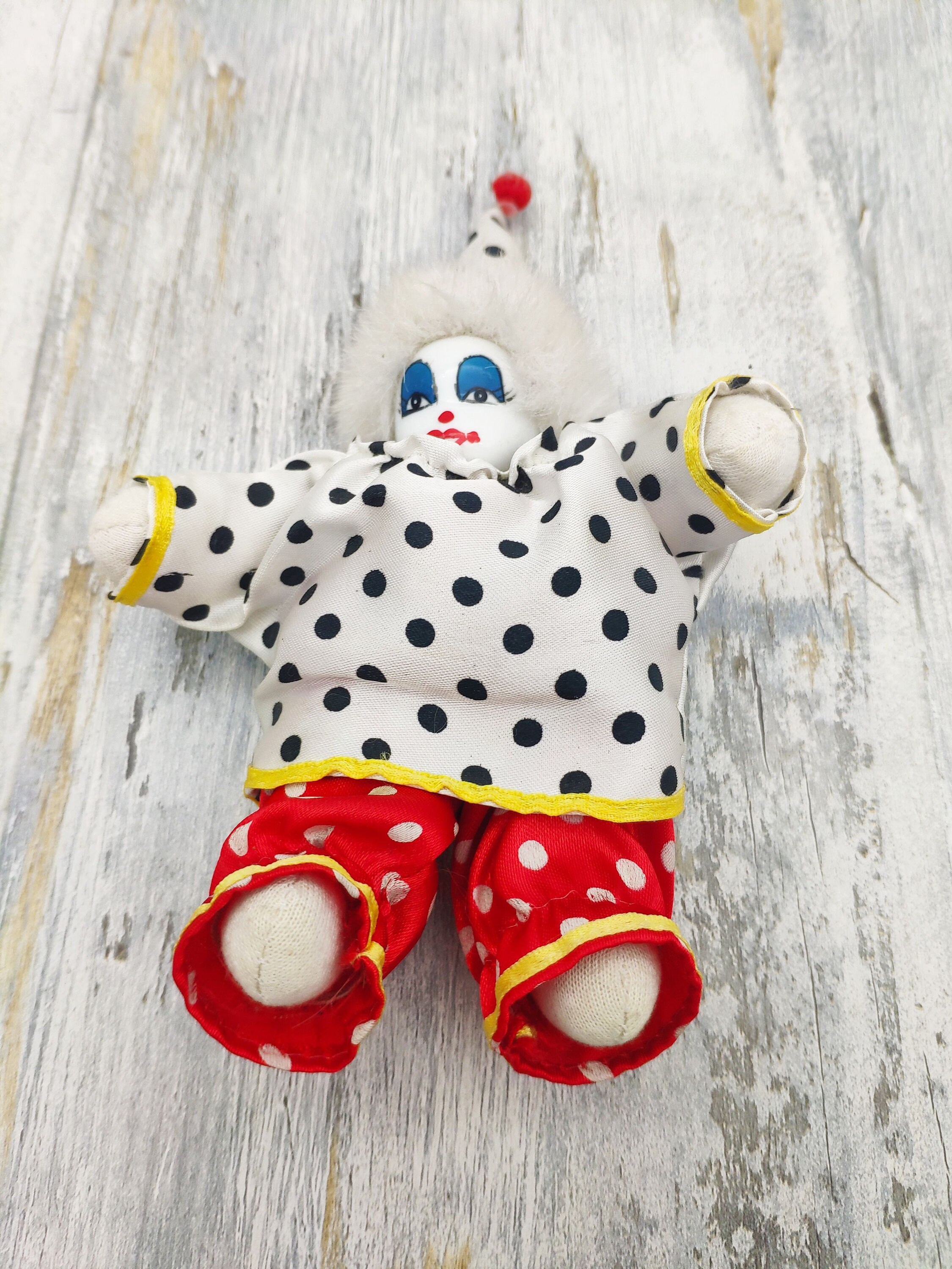 Clown Porcelain Clown Vintage Porcelain Clown Doll Soft Body Etsy