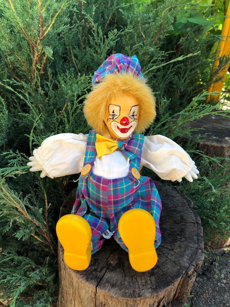 Clown Porcelain Clown Vintage Porcelain Clown Doll Soft ...