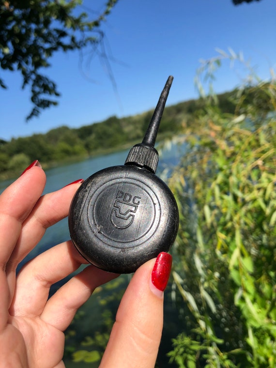 Vintage oil bottle for sewing machine. Pocket Thumb Oiler. Oil Etsy