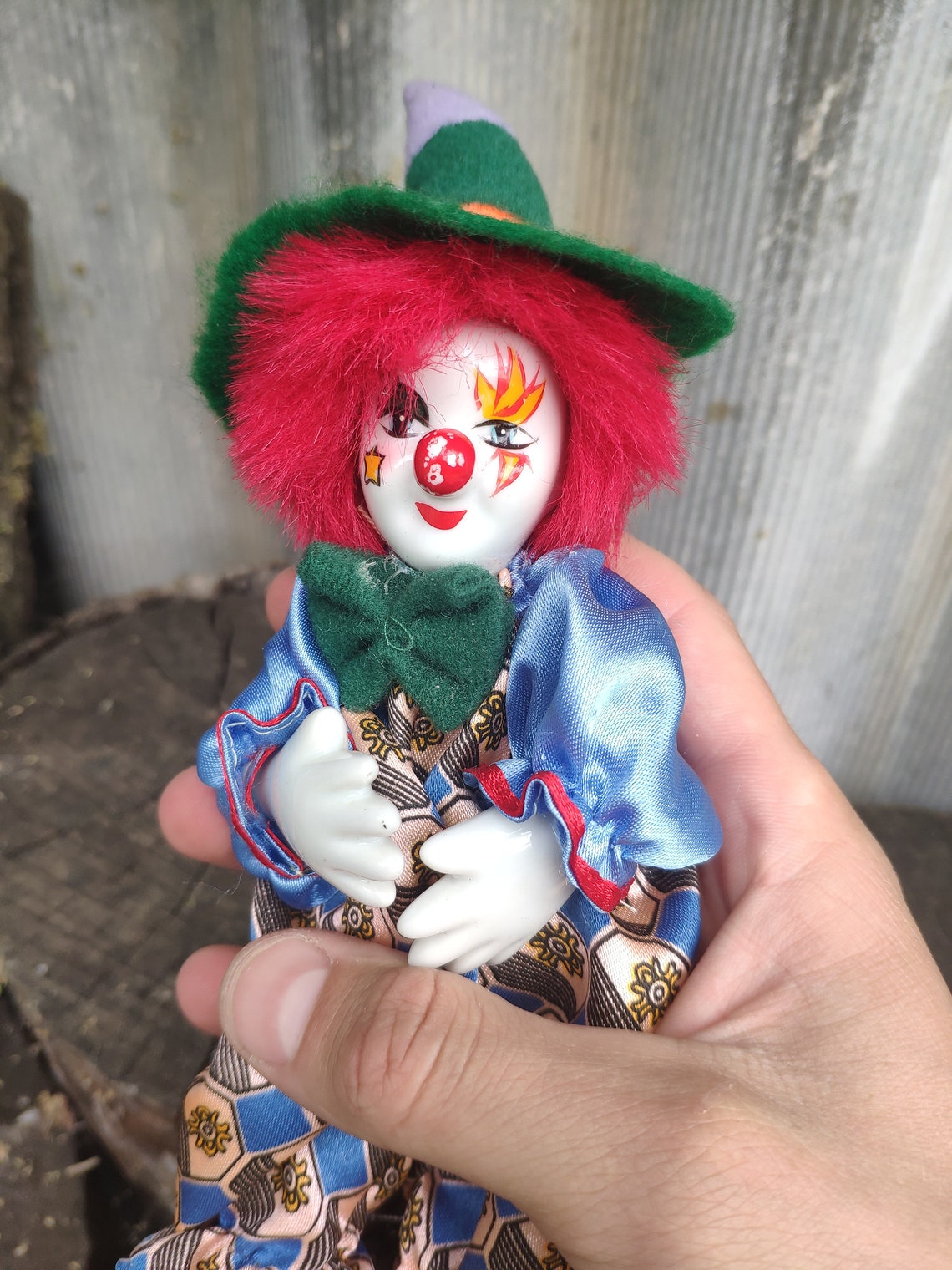 Clown Porcelain Clown Vintage Porcelain Clown Doll Soft Body Etsy