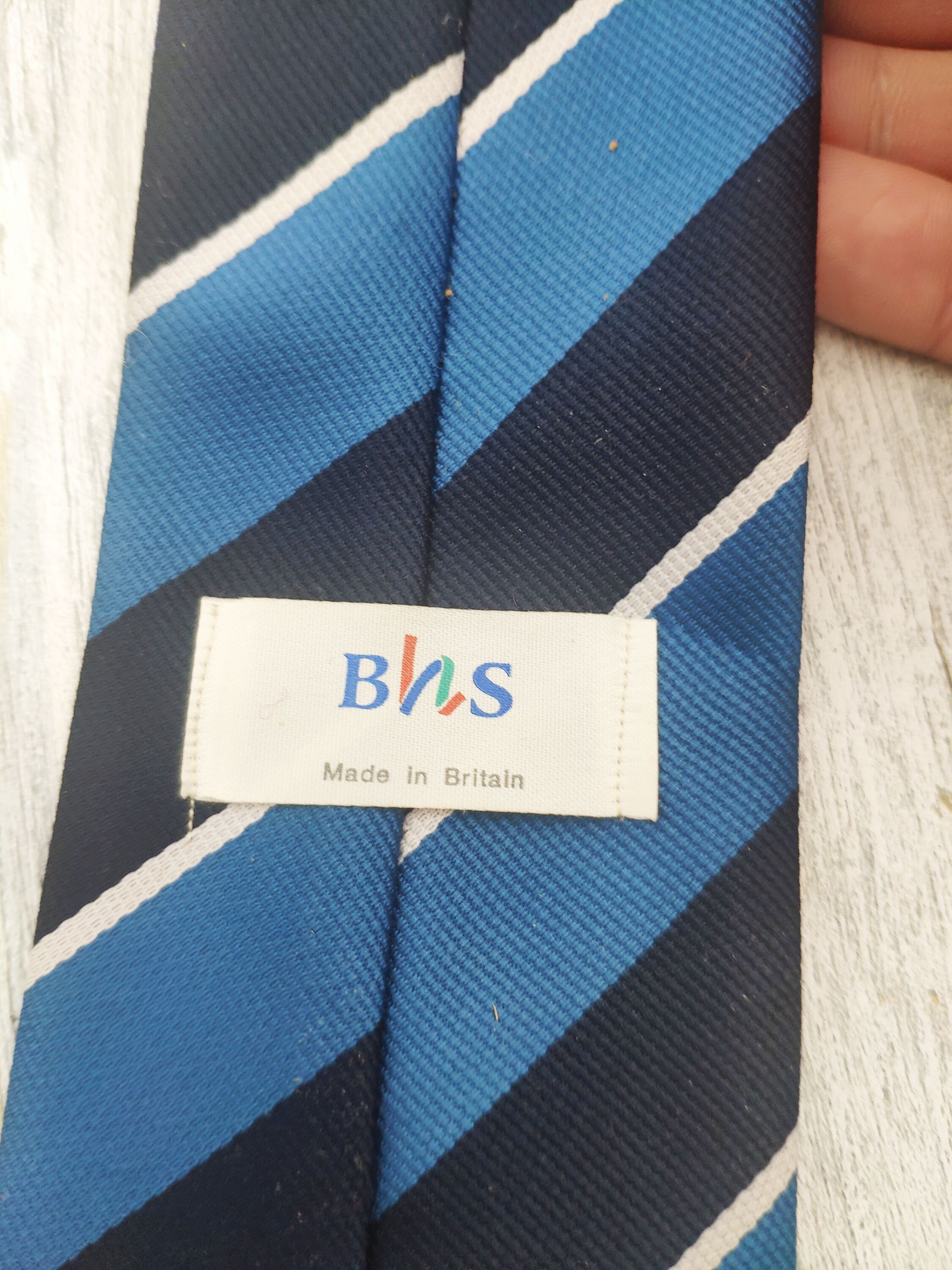 TIE navy tie with Britannia stripe by BHS | Etsy