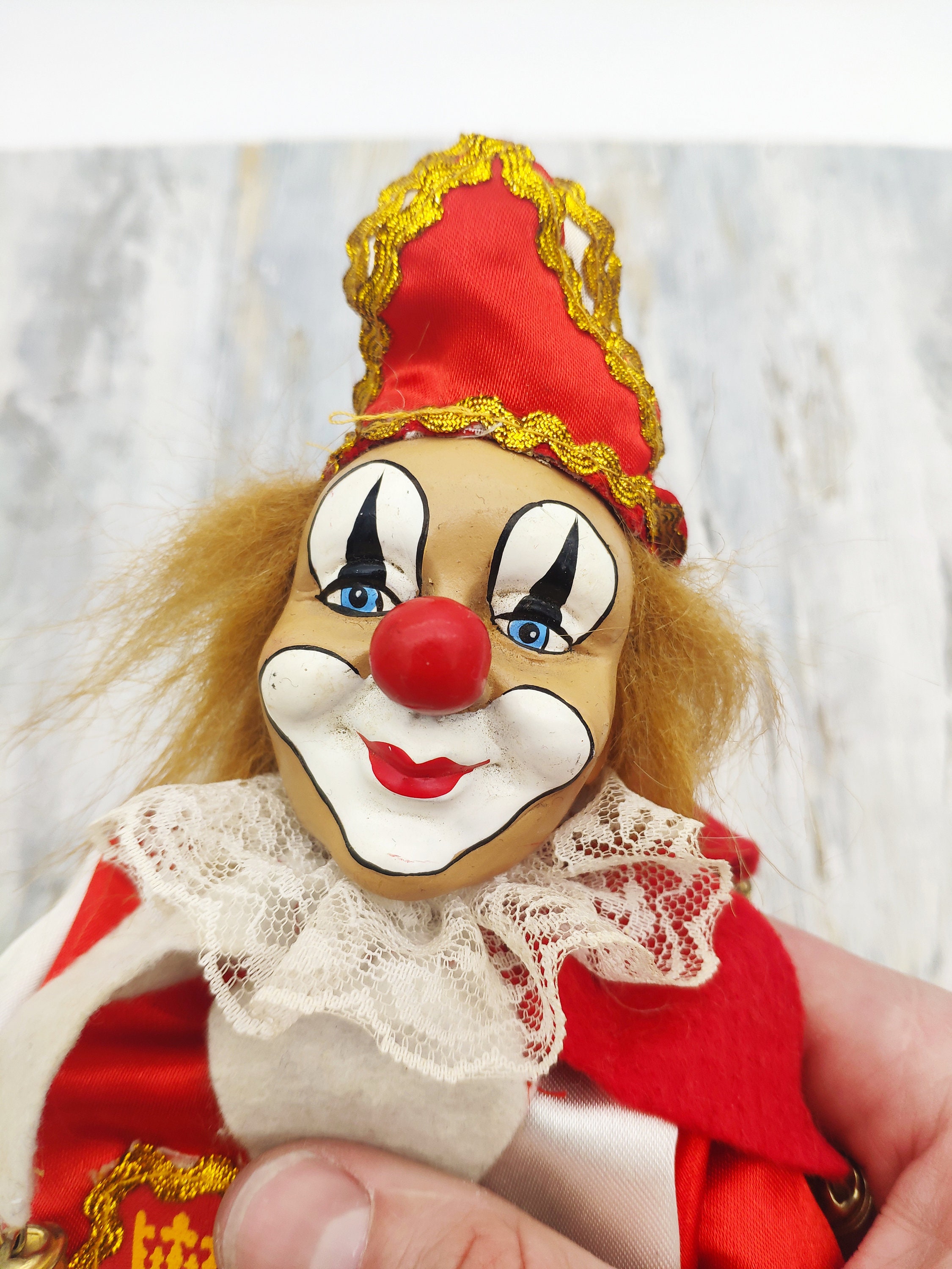 Clown Porcelain Clown Vintage Porcelain Clown Doll Soft Body Etsy