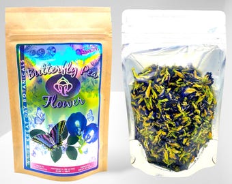 Blå fjärilsärtblommor (Clitoria Ternatia)