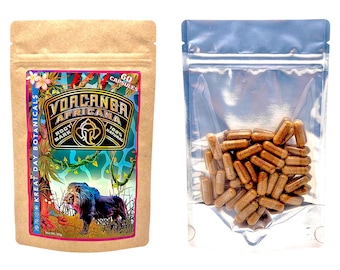 Corteza de raíz de Voacanga Africana en cápsula vegetariana: Hierba sagrada africana cultivada en pequeñas granjas