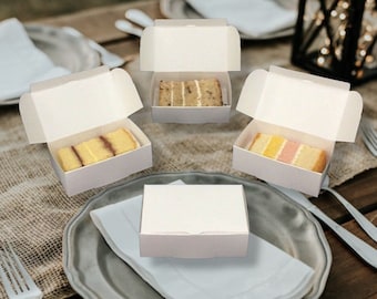 White Single Slice Cake Boxes: Elegant Party Favours