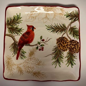 Christmas plates, decorations, holidays