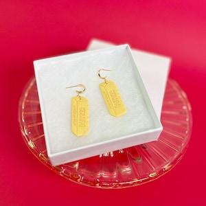 Stick of Butter Hoop Earrings, Foodie Baker Gift Idea, Lightweight Funky Polymer Clay Earrings