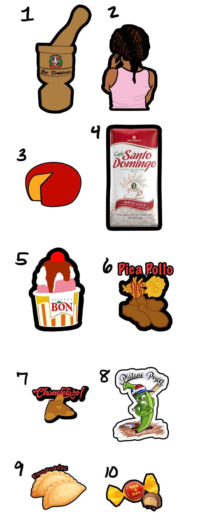 Dominican Instrument Sticker Dominican Stickers Pack of 10 - Etsy