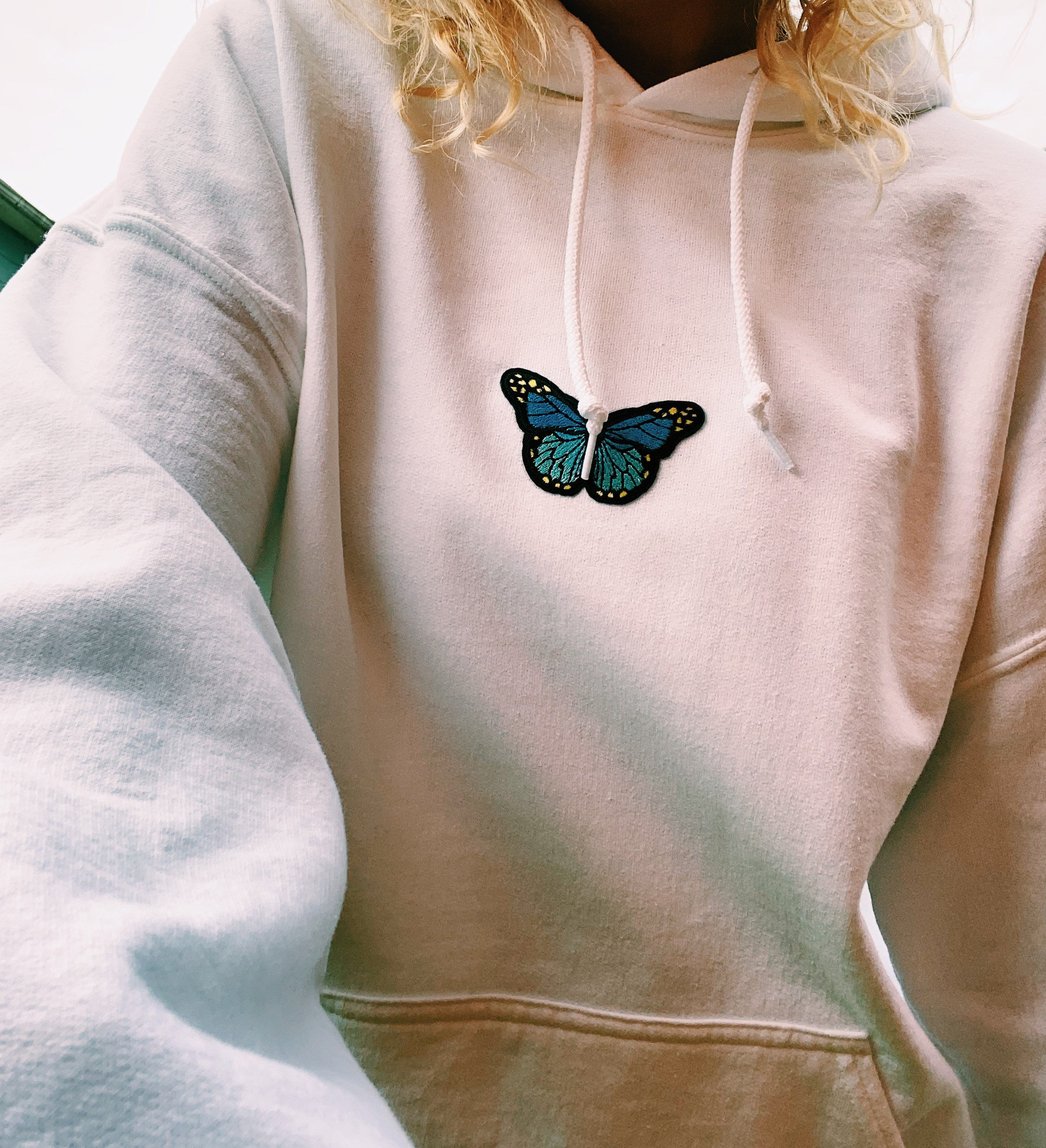 TooLoud Watercolor Monarch Butterfly Dark Hoodie Sweatshirt