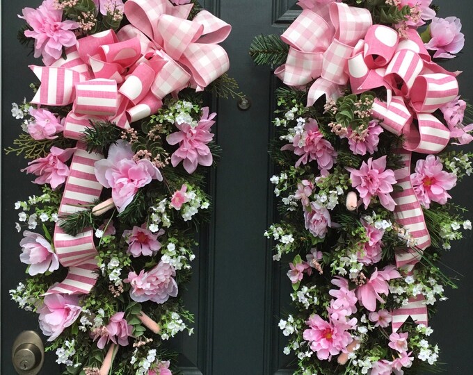 Double Door Swags Spring Swags Spring Wreath Summer Wreath Etsy