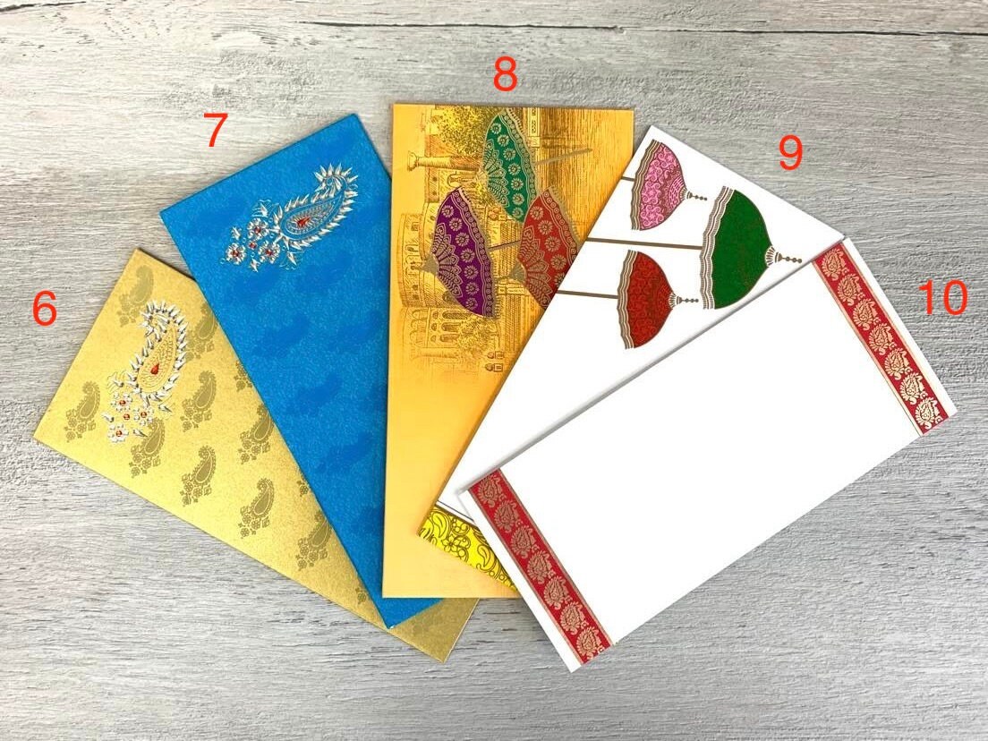 Money Gift Envelopes / Indian Wedding Gift Favours / Mehndi Etsy UK