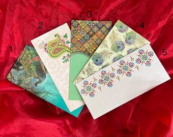 Money Gift Envelopes / Indian Wedding Gift Favours / Mehndi Gift Favours