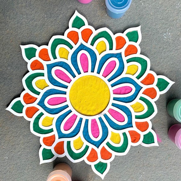 Rangoli Stencil Rangoli Powder for Diwali Home Decorations Arts and Crafts