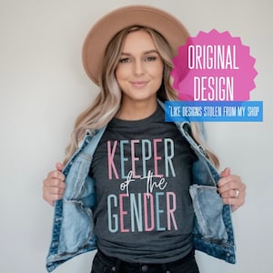 Keeper of the Gender Shirt - Gender Reveal Party Shirts - Team Boy Team Girl Baby Announcement Shirts Gender Reveal Idea Family reveal