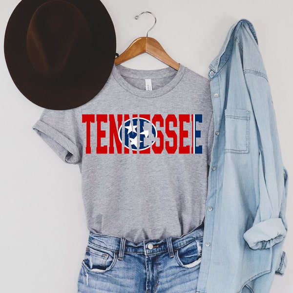 Men's Tennessee Vols T-Shirt – State Flag & Team Color Orange Graphic Tee, Charcoal Heather, 100% Cotton