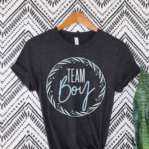 Team Boy Gender Reveal Shirt - Team Boy shirts - Reveal Party Shirts - Baby Announcement Shirts - Gender Reveal Idea Family reveal - Blue