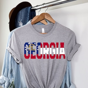 Georgia Shirt - Georgia State Flag Shirt Moving to Georgia New Job Georgia - Atlanta Savannah GA T-Shirt Pride Tee Mens Womens Georgia Gift