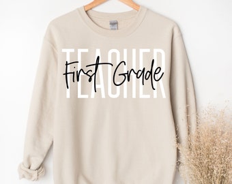 1st grade teacher sweatshirt first grade teacher shirt 1st grade team shirt elementary teacher Back to School New Teacher Graduate sweater