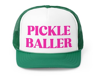 Pickleball Hat Pickleballer Pickle ball gift teammate pickler lover trucker hat custom birthday retire cap dad neon funny unisex tournament