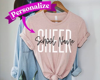 Custom Cheerleader Shirt Varsity Cheerleader Cheer Team Shirt Custom Team Competitive Cheerleading Mom Personalized Customized Coach gift