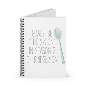 Bridgerton Spoon Notebook - Bridgerton Show - Duke of Hastings - Simon and Daphne - Bridgerton School Office Supplies Bridgerton Gift Funny