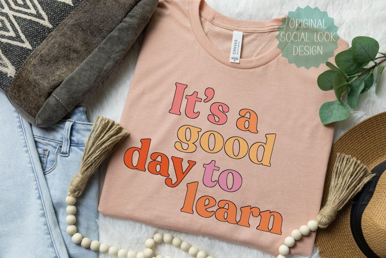 Inspirational Teacher Shirt Learning Shirts Teach Love Inspire shirt Student learn Elementary School Cute Teacher Back to School Custom Gift Heather Peach