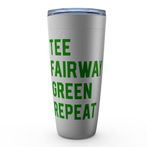 Golfing Stainless Steel Water Bottle Viking Tumblers Golfer Gifts For Men For Women Birthday Mothers Day Mom Dad Tee Fairway Green Repeat