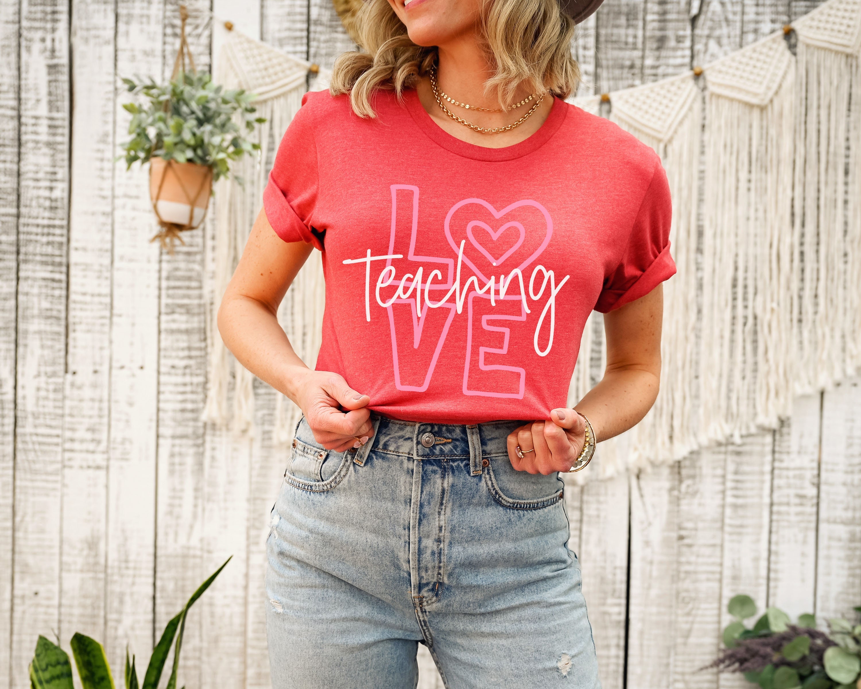 Valentines Teacher Shirt Valentine Teacher Gift Teach Love - Etsy Norway