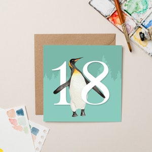 Pinguin 18er Karte