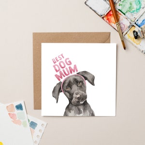 Tarjeta de la mejor mamá de perro