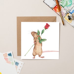 Muis met rozenkaart