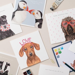Carte Schnauzer avec coeur barbe image 3