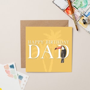 Tarjeta de cumpleaños de papá tucán