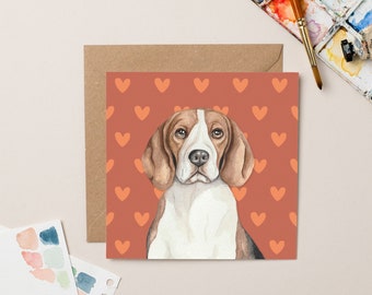 Beagle Birthday Card - Cute Dog Greeting Card - Etsy UK