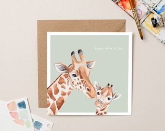 Carte girafe pour la fête des mères