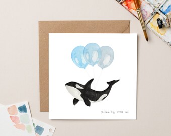 Dream Big Little One Whale card