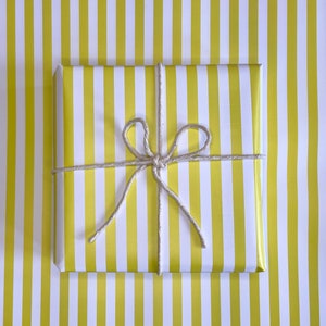Yellow Stripe Wrapping Paper