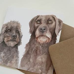 Tarjeta en blanco benéfica de StreetVet Max & Macey
