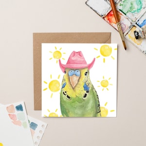 Carte Oiseau cow-boy