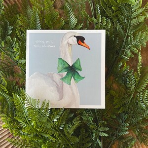 Cartão de Natal Cisne