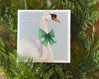 Cartão de Natal Cisne