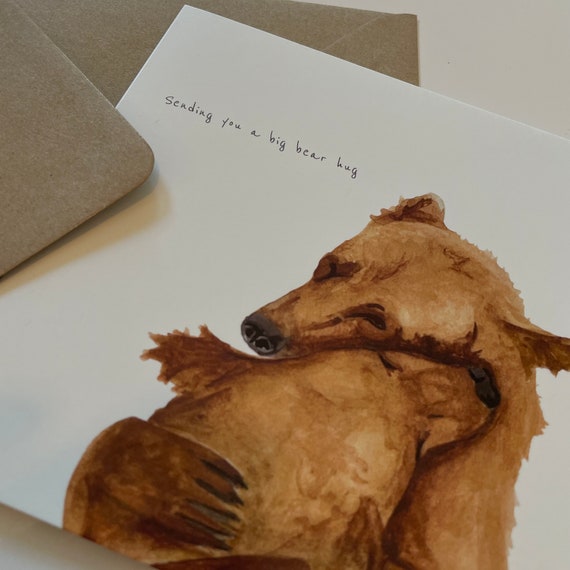 Bear Hug Card - Etsy