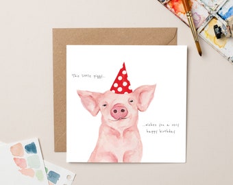 This Little Piggy Birthday card