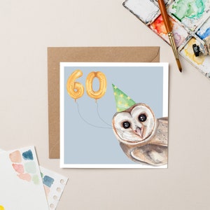 Kaart 60e verjaardag uil